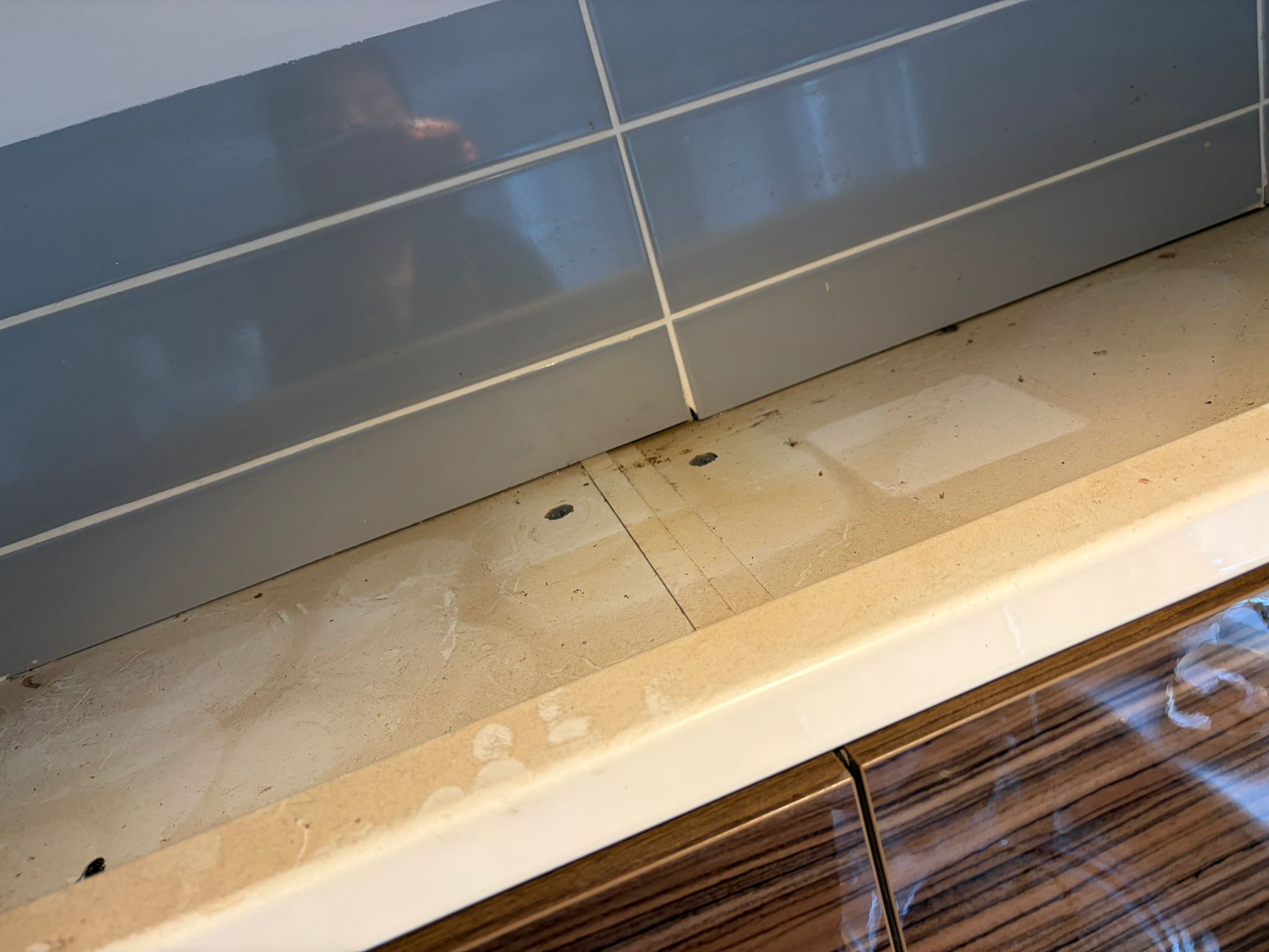 Worktop before cleaning